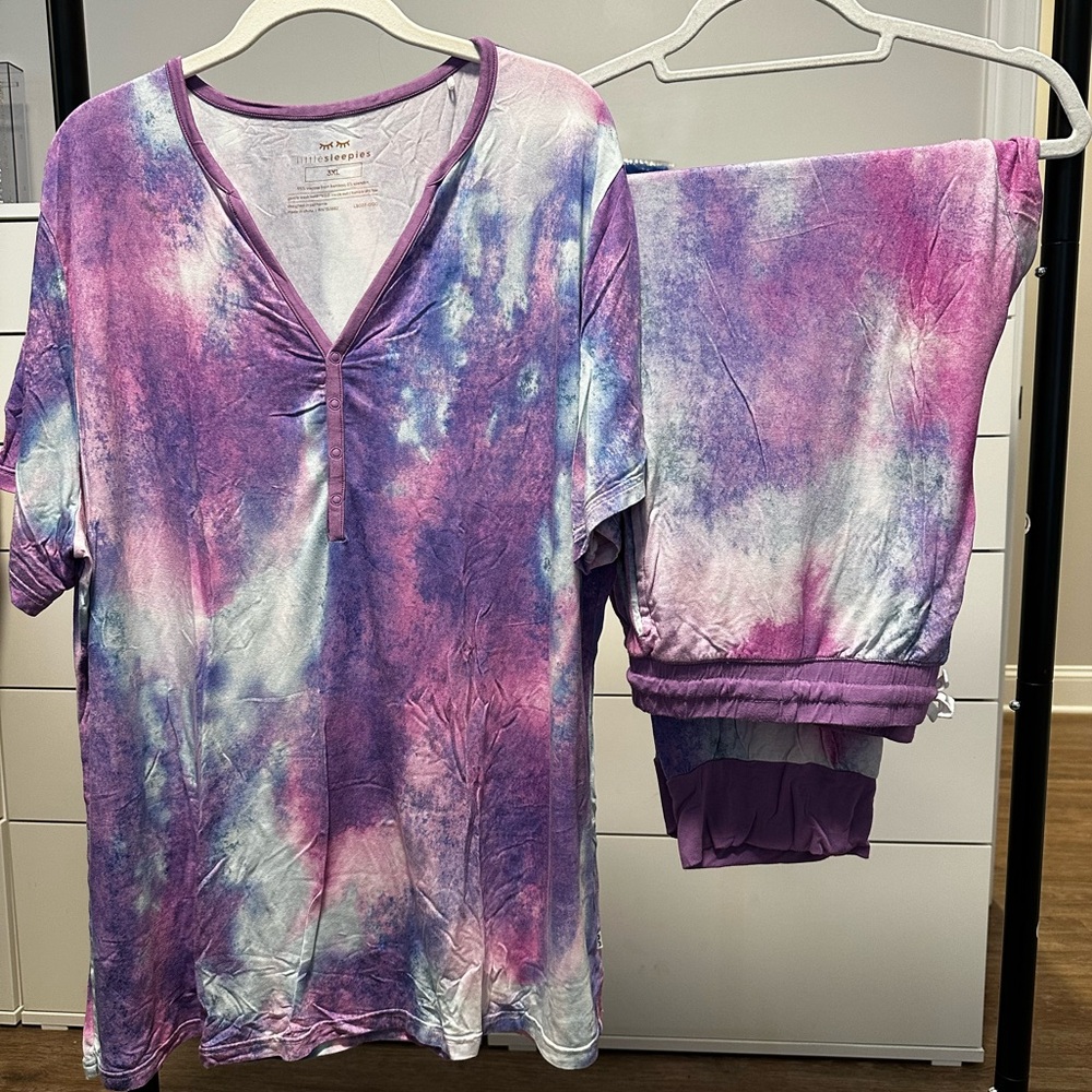 Little Sleepies Purple Watercolor Women’s Set